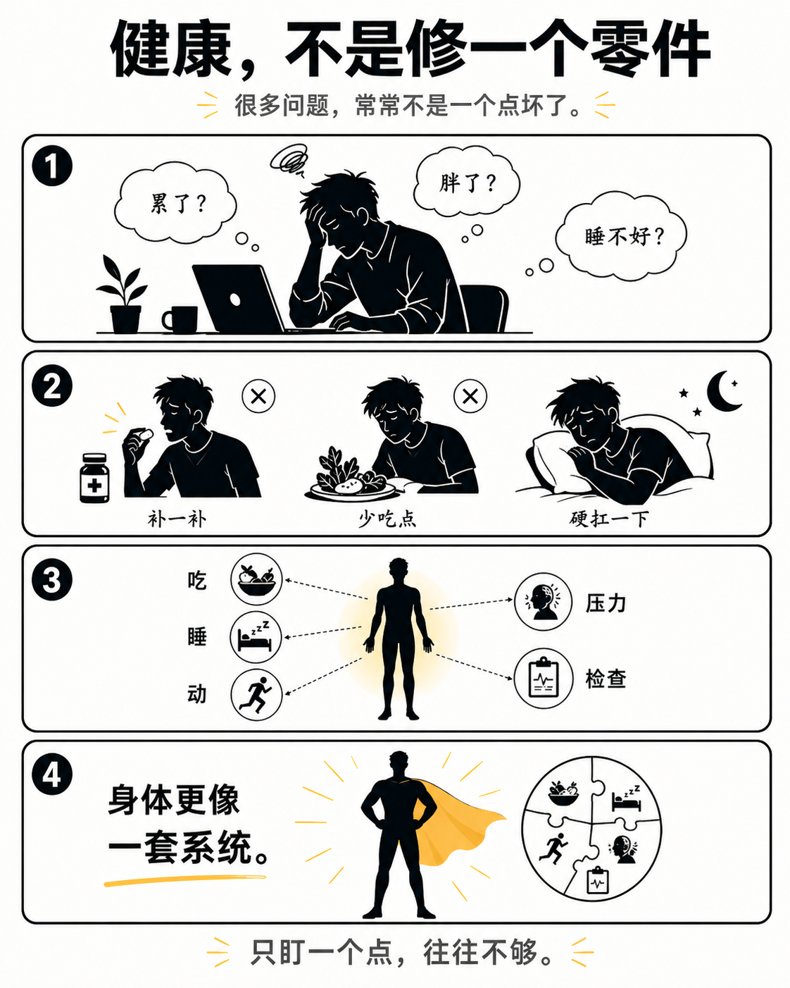 健康，不是修一个零件